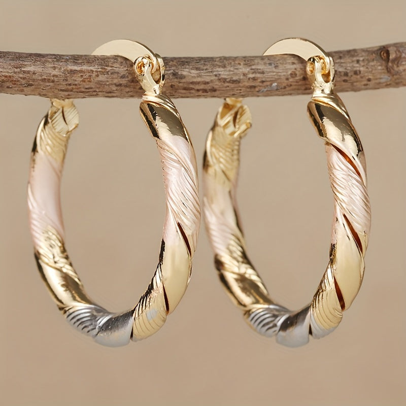 Vintage Round Hoop Earrings