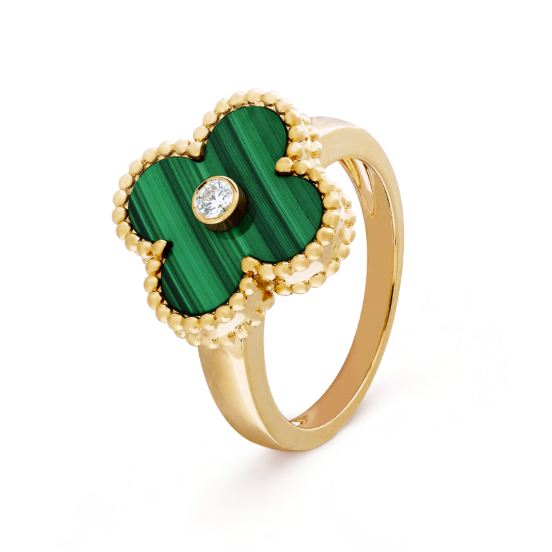 AMBER RING | GREEN GOLD