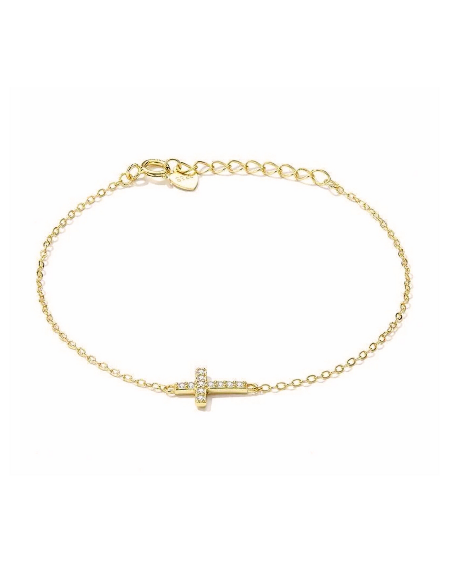 BRACELET WITH CROSS | GOLD