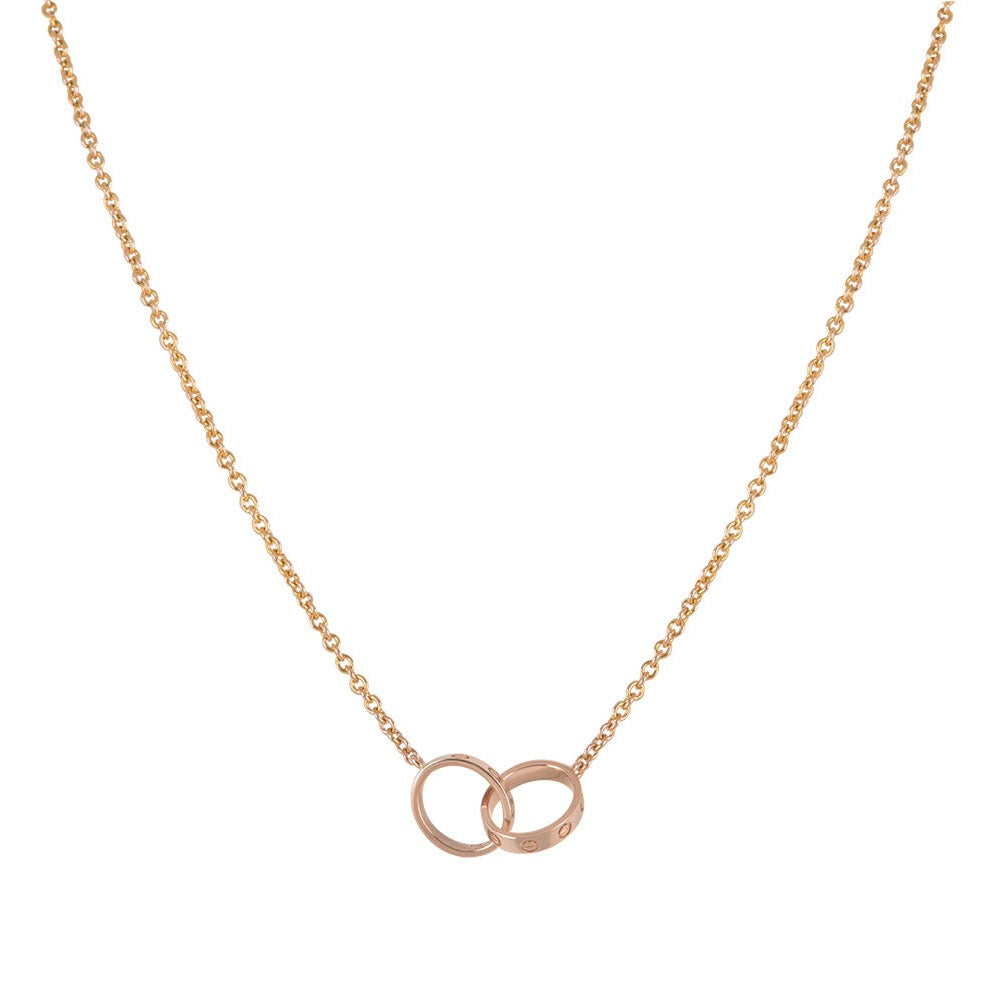 LOVE NECKLACE DOUBLE | ROSE GOLD
