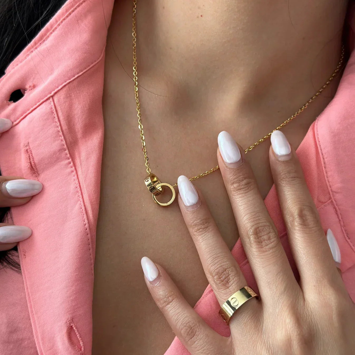 LOVE NECKLACE DOUBLE | ROSE GOLD